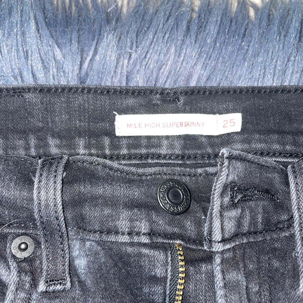 Levi’s Mile High Super Skinny Black Jeans - Picture 4 of 5